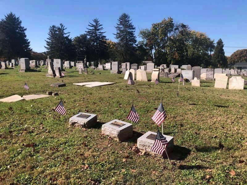War of 1812 Soldier Marker in the foreground on right. image. Click for full size.