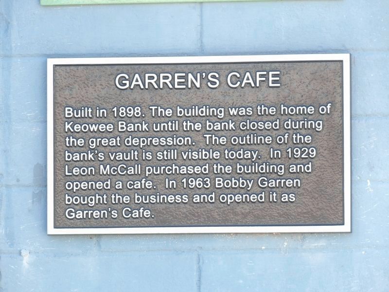 Garren's Café Marker image. Click for full size.