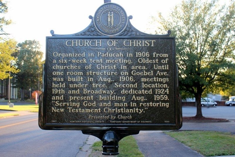 Church of Christ Marker image. Click for full size.