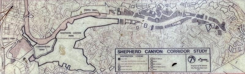 Marker inset: The Shepherd Canyon Corridor Study Map image. Click for full size.