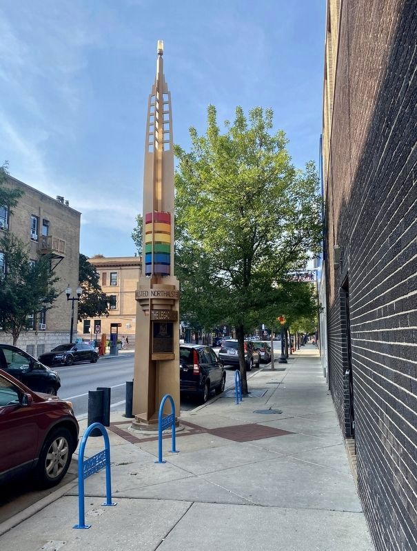 Billy Strayhorn Marker - wide view, looking north. Click for full size. Billy Strayhorn Marker - wide view, looking north image. Click for full size.