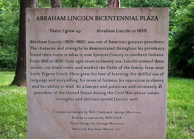 Abraham Lincoln Bicentennial Plaza Marker image. Click for full size.