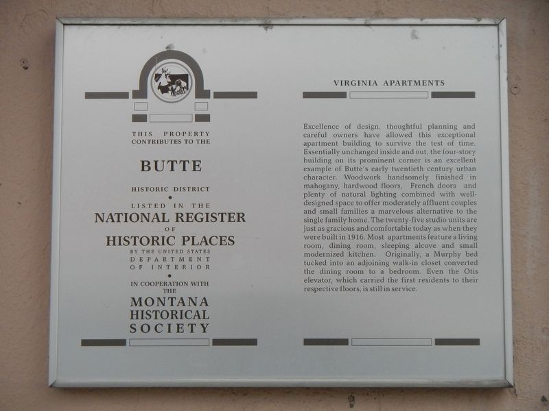 Virginia Apartments Marker image. Click for full size.