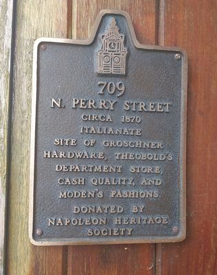 709 N. Perry Street Marker image. Click for full size.