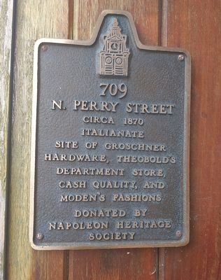 709 N. Perry Street Marker image. Click for full size.