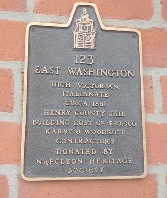 123 East Washington Street Marker. Click for full size. 123 East Washington Street Marker image. Click for full size.