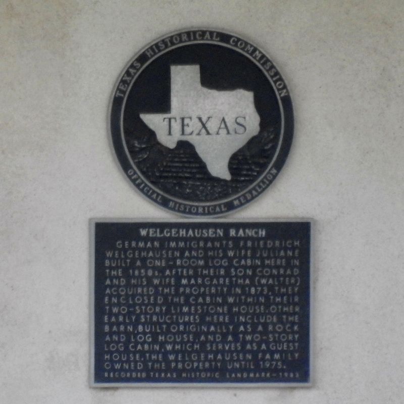 Welgehausen Ranch Texas Historical Marker image. Click for full size.