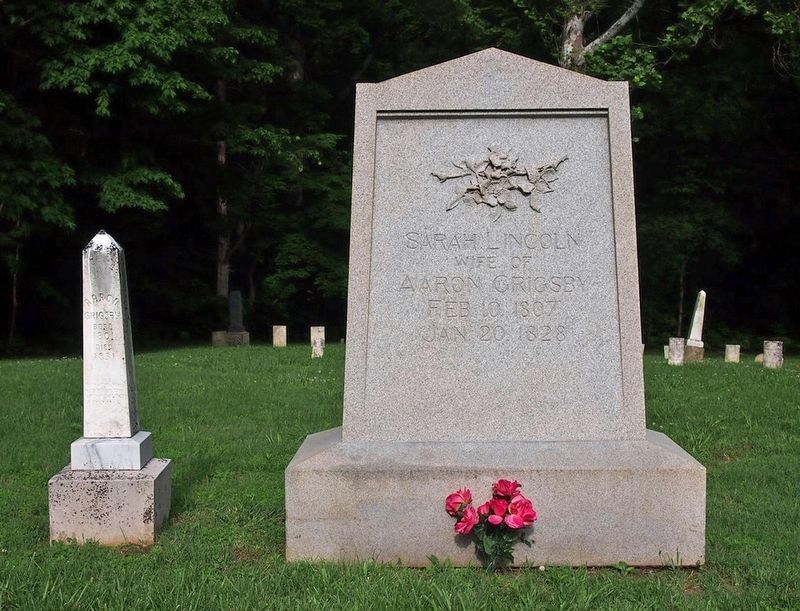 Graves of Sarah Lincoln Grigsby (Abraham Lincoln's sister) and her husband Aaron image. Click for full size.