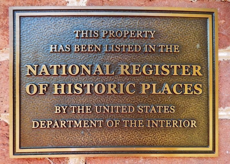 National Register of Historic Places Marker image. Click for full size.