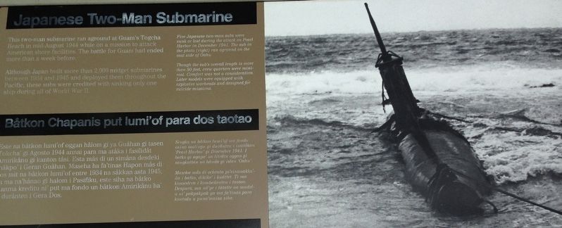 Japanese Two-Man Submarine Marker image. Click for full size.
