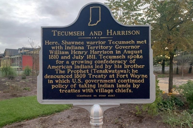 Tecumseh and Harrison Marker Side 1 image. Click for full size.