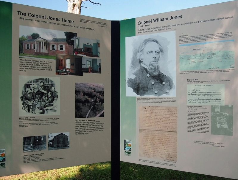 The Colonel Jones Home and Colonel William Jones markers image. Click for full size.