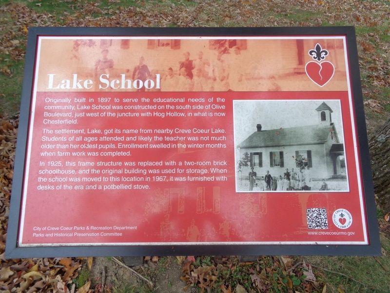 Lake School Marker image. Click for full size.