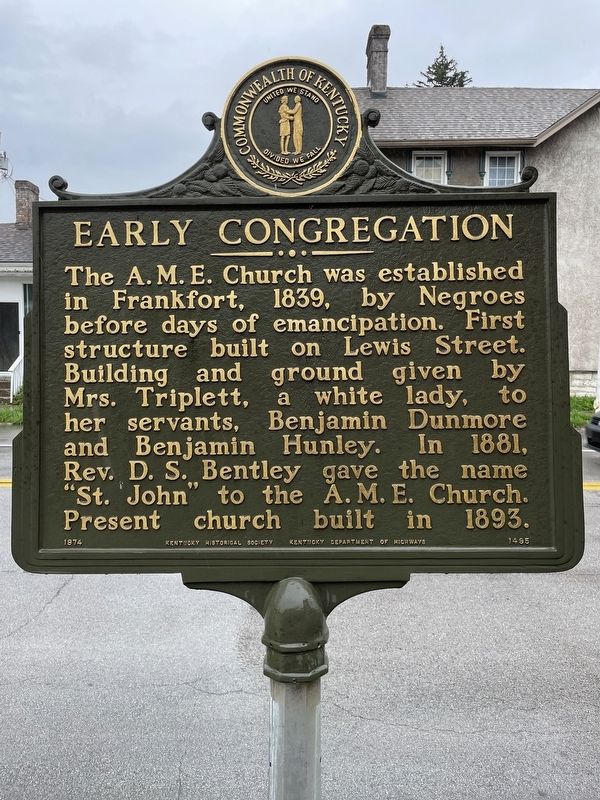 Early Congregation Marker. Click for full size. Early Congregation Marker image. Click for full size.
