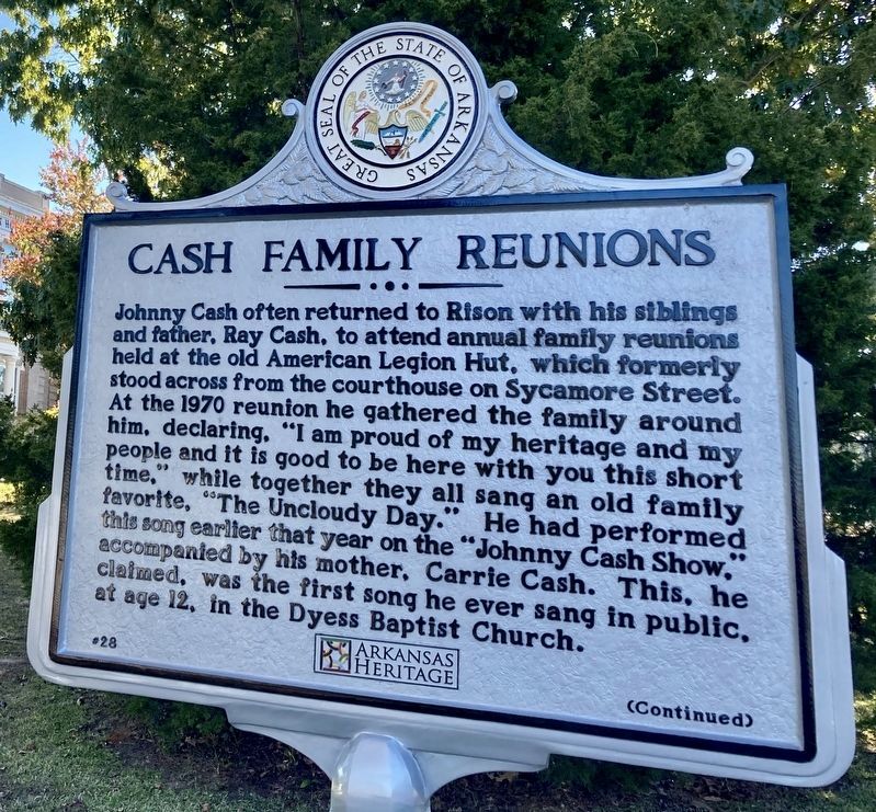 Cash Family Reunions Marker image. Click for full size.