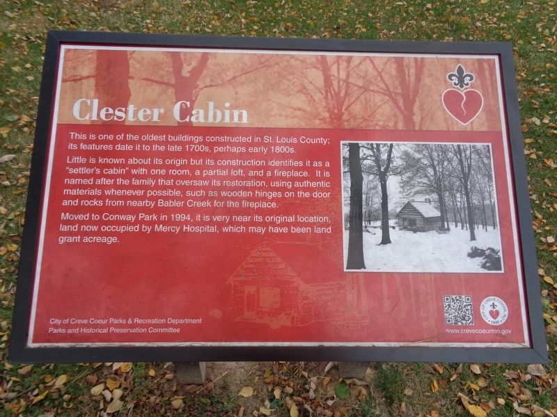 Clester Cabin Marker image. Click for full size.
