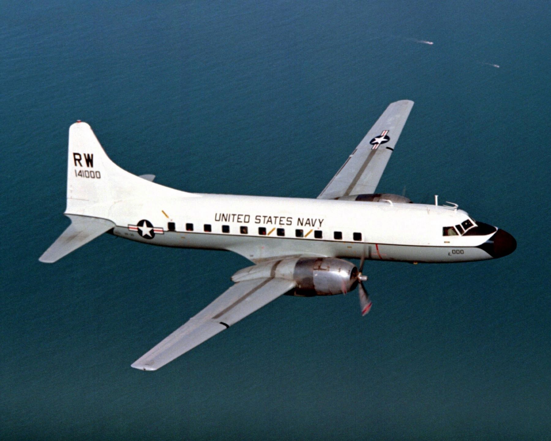 A U.S. Navy Convair C-131F Samaritan in flight. Click for full size. A U.S. Navy Convair C-131F Samaritan in flight image. Click for full size.