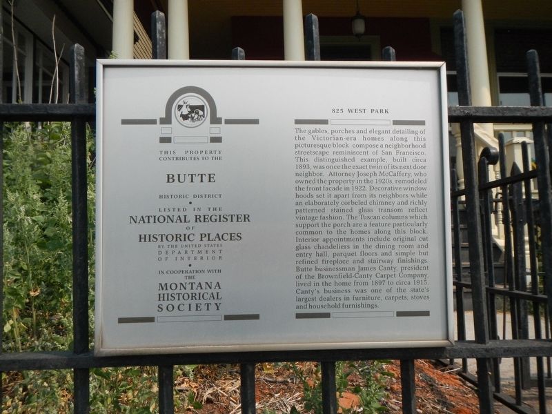 825 West Park Marker image. Click for full size.