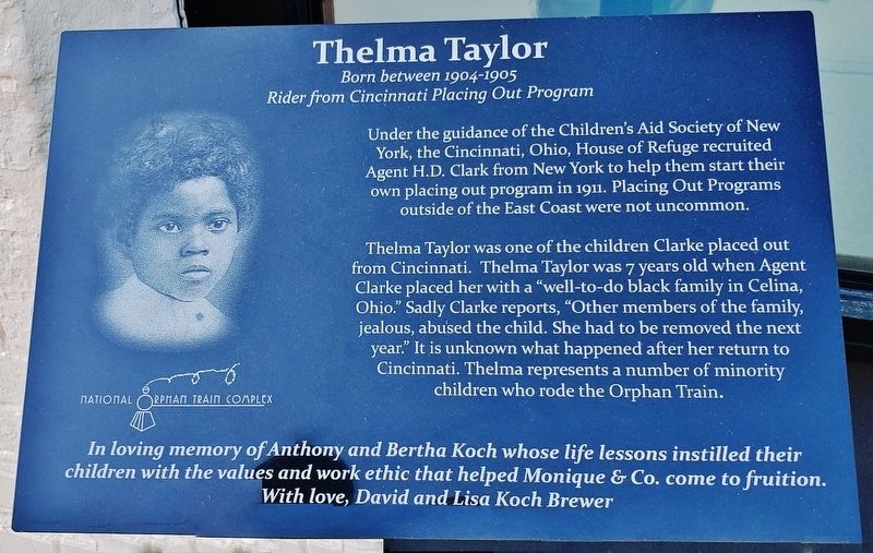 Thelma Taylor Marker. Click for full size. Thelma Taylor Marker image. Click for full size.