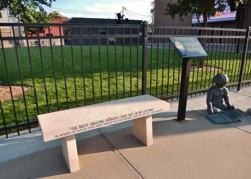Miriam Zitur Memorial Bench. Click for full size. Miriam Zitur Memorial Bench image. Click for full size.