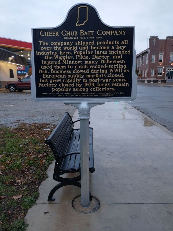 Creek Chub Bait Company Marker image. Click for full size.
