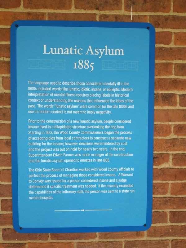 Lunatic Asylum 1885 Marker image. Click for full size.