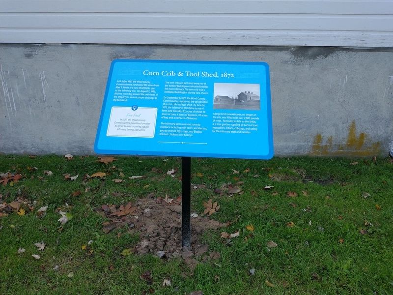 Corn Crib & Tool Shed, 1872 Marker. Click for full size. Corn Crib & Tool Shed, 1872 Marker image. Click for full size.