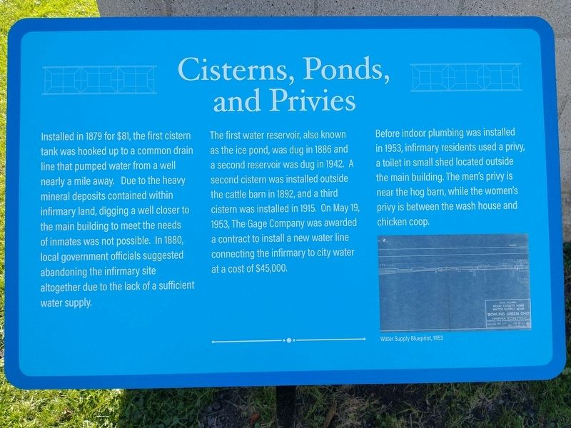 Cisterns, Ponds, and Privies Marker image. Click for full size.
