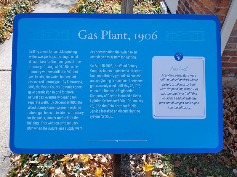 Gas Plant, 1906 Marker. Click for full size. Gas Plant, 1906 Marker image. Click for full size.