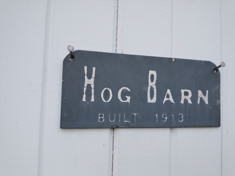 Hog Barn, 1913 Marker. Click for full size. Hog Barn, 1913 Marker image. Click for full size.