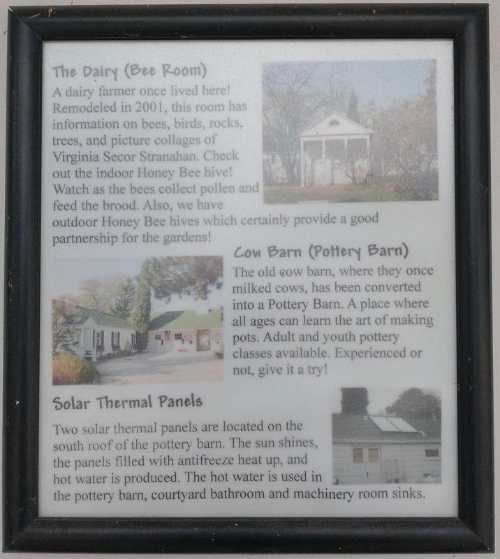 The Dairy (Bee Room) / Cow Barn (Pottery Barn) / Solar Thermal Panels Marker image. Click for full size.
