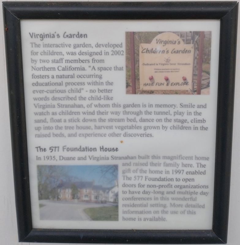 Virginia's Garden / The 577 Foundation House Marker image. Click for full size.
