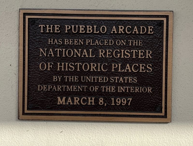 The Pueblo Arcade Marker image. Click for full size.