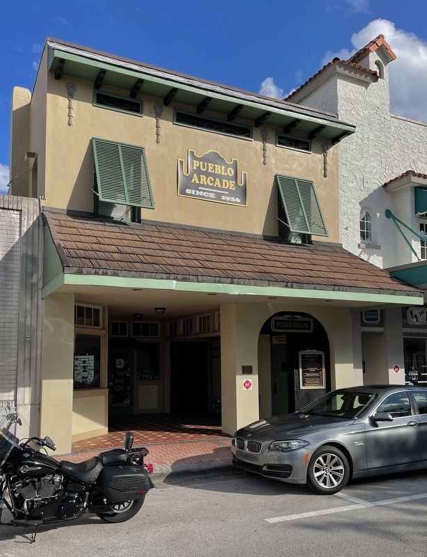 The Pueblo Arcade Marker. Click for full size. The Pueblo Arcade Marker image. Click for full size.
