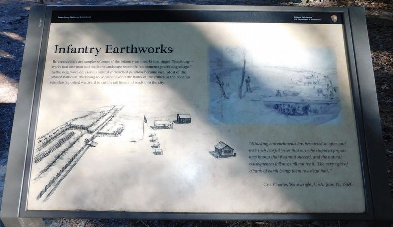 Infantry Earthworks Marker. Click for full size. Infantry Earthworks Marker image. Click for full size.