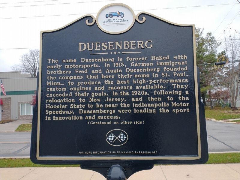 Duesenberg Marker. Click for full size. Duesenberg Marker image. Click for full size.