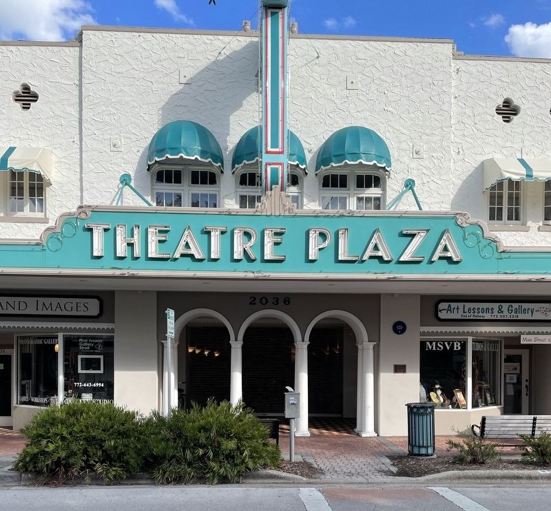 Theater Plaza Marker. Click for full size. Theater Plaza Marker image. Click for full size.