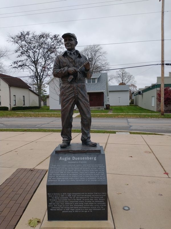 Augie Duesenberg Marker. Click for full size. Augie Duesenberg Marker image. Click for full size.