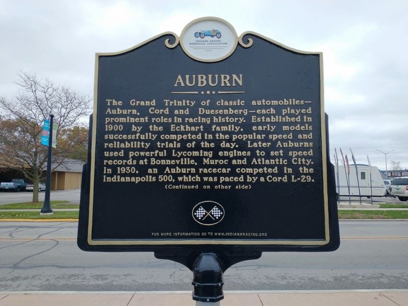 Auburn side of the marker. Click for full size. Auburn side of the marker image. Click for full size.