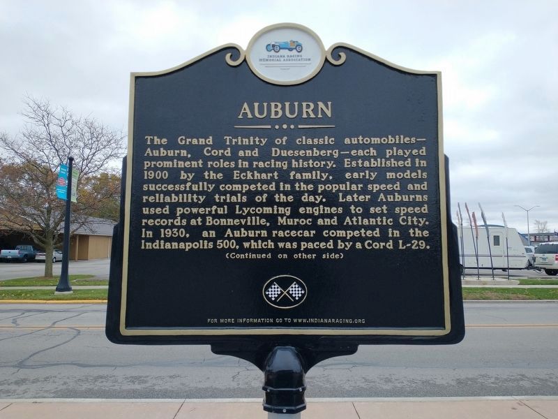 Auburn side of the marker image. Click for full size.