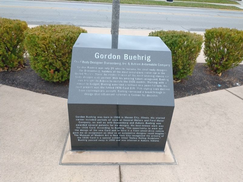 Gordon Buehrig Marker. Click for full size. Gordon Buehrig Marker image. Click for full size.