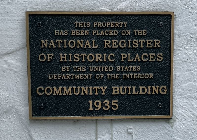 Community Building Marker image. Click for full size.