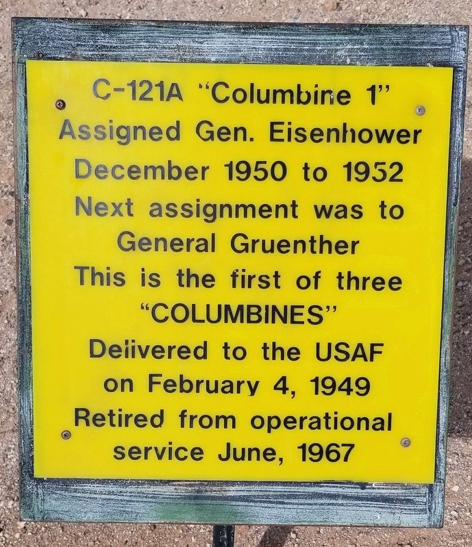 C-121A "Columbine 1" Marker image. Click for full size.