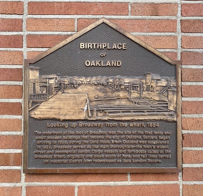 Birthplace of Oakland Marker. Click for full size. Birthplace of Oakland Marker image. Click for full size.