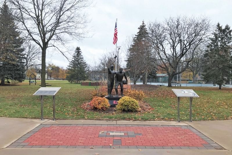 "Get into the game!" Marker and Babe Weigent Memorial image. Click for full size.
