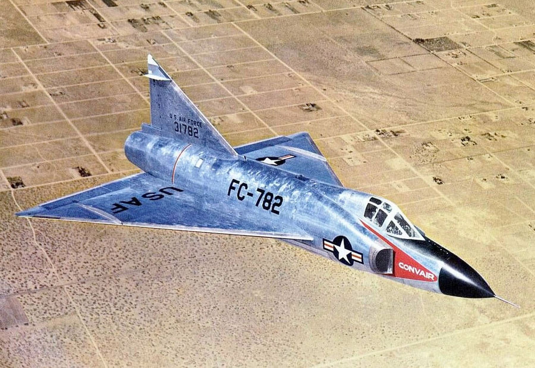Convair YF-102 in flight image. Click for full size.