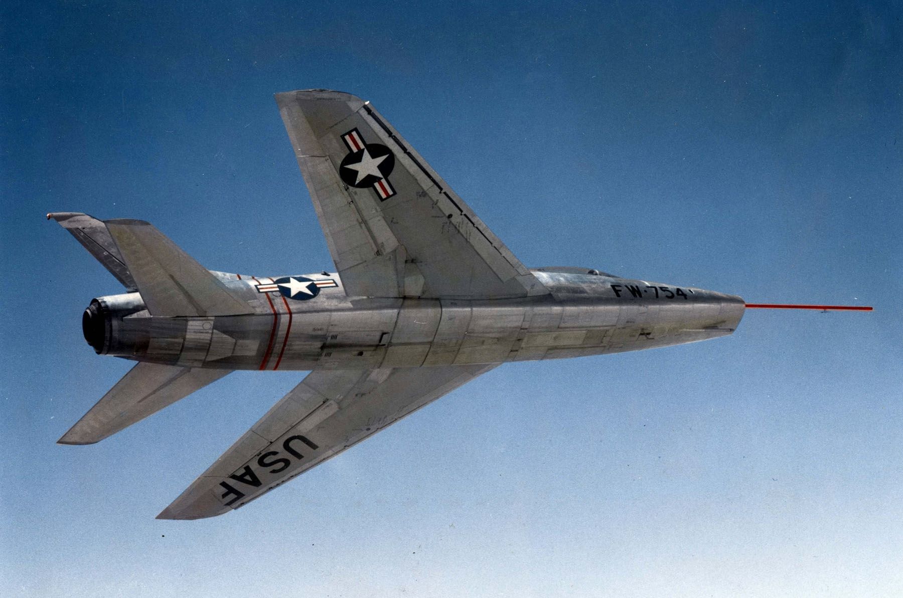 North American YF-100 in flight image. Click for full size.