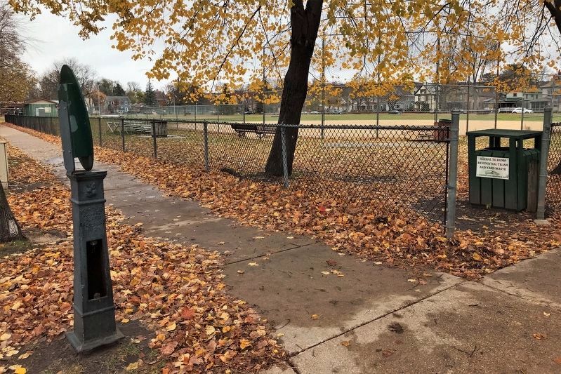 15th and Madison Marker, Weigent Park in the background. Click for full size. 15th and Madison Marker, Weigent Park in the background image. Click for full size.