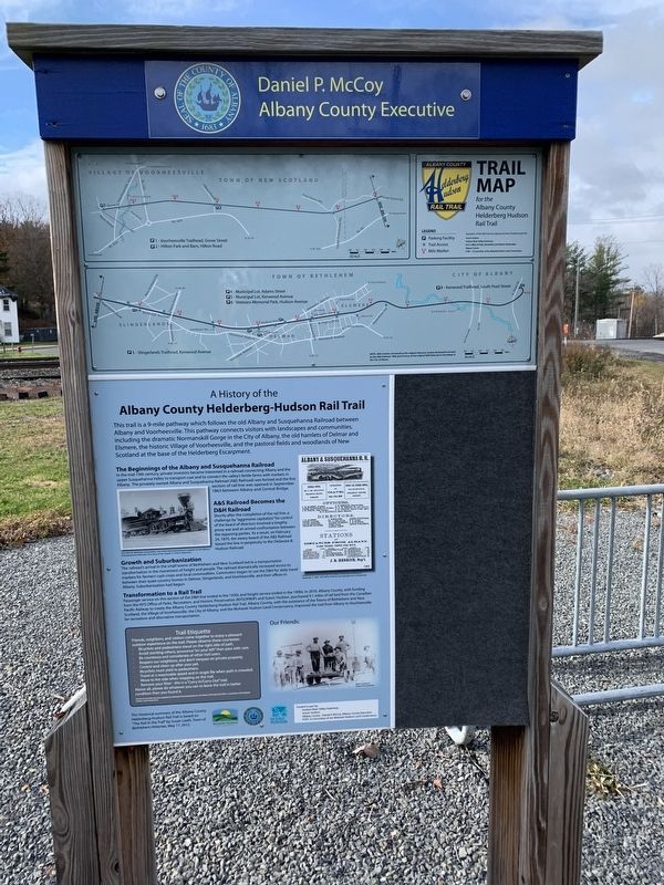 Helderberg-Hudson Rail Trail Marker image. Click for full size.