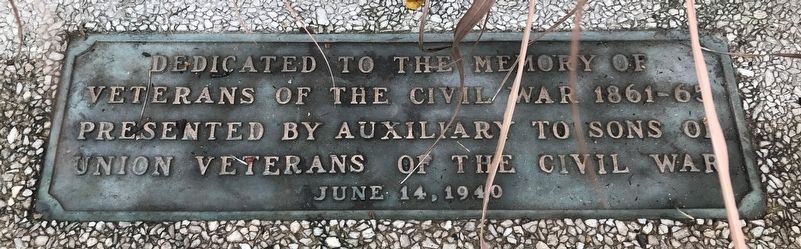 Dedicated to the Memory of Veterans of the Civil War Marker image. Click for full size.